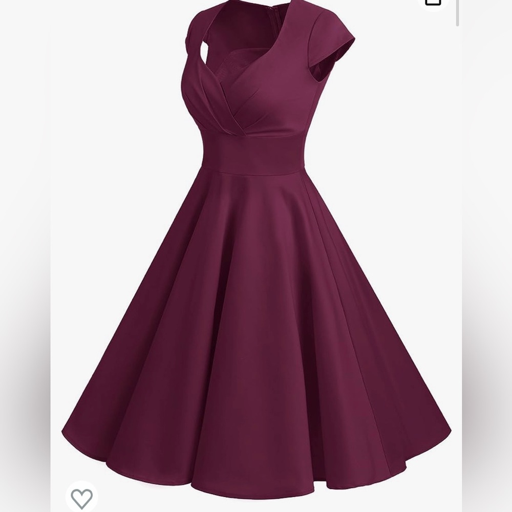 NWOT - Bbonlinedress Women Short 1950s Retro Vintage Cocktail Party Swing Dress - Picture 2 of 5